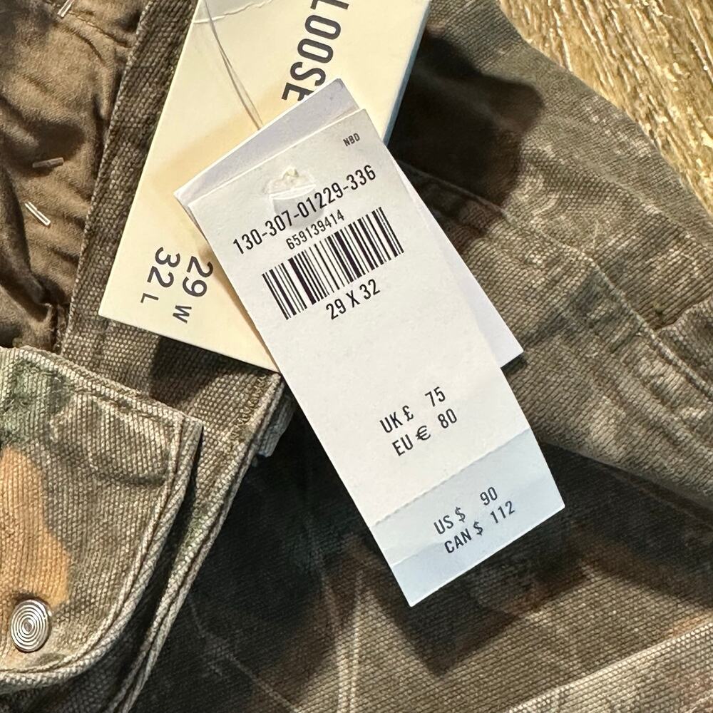 Abercrombie Loose Fit Camo Carpernter Workwear Canvas Pants 29W x 32L (30W x 31) - Picture 7 of 15